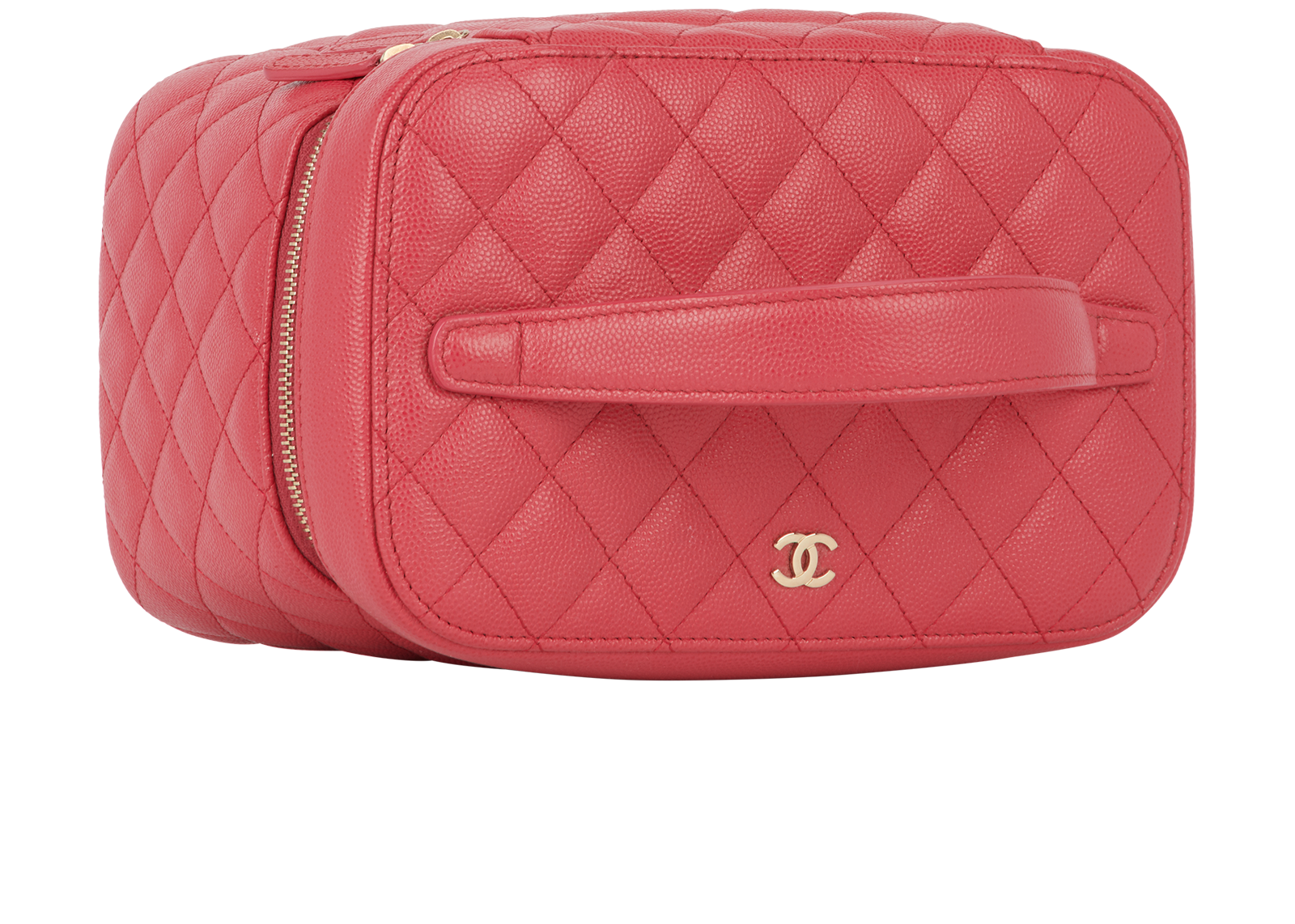Chanel CC Top Handle Vanity Case, &pound;2,800, Accessories, Pink, Caviar Leather, Other view